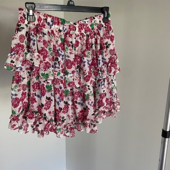 Misa Los Angeles ruffle floral skirt; size Medium - Picture 4 of 5